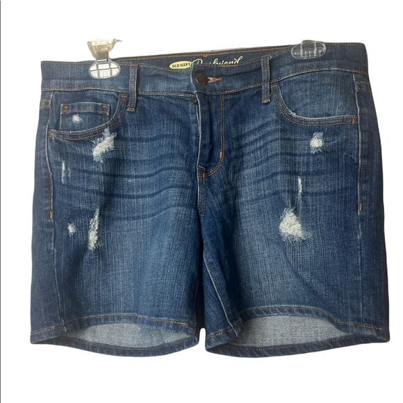 Old Navy Womens Distressed Boyfriend Denim Shorts Sz 6 - Picture 1 of 11